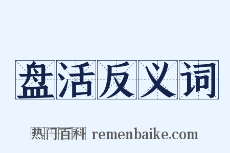 盘活反义词是什么意思的图片